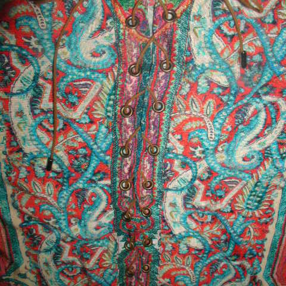 Most wanted Isabel Marant paisley top leather ties - Picture 4 of 6